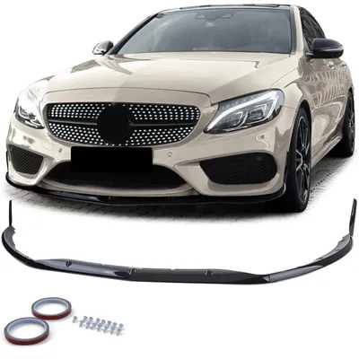 Zdjęcie produktu dla Spojler przedni spojler czarny do Mercedes W205 S205 2014–2021 z AMG-Line