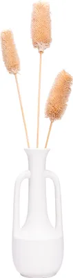 Produktbild von QUVIO Vase - Vasen - Blumenvase - Trockenblumenvase - Weiße Vase - Vase weiß - Keramikvase - Keramikvase - Japandi-Stil - Trockenblumenvase - Keramikvase - Blumenvase - Keramik - Weiß