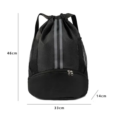 Produktbild von INF Geräumiger Basketballrucksack mit Schuhfach Schwarz