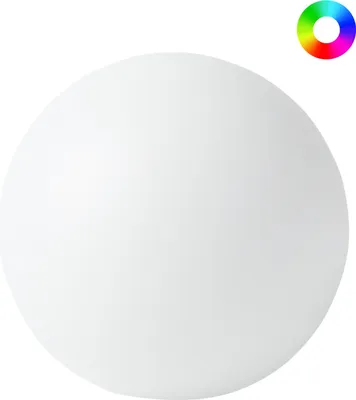 Zdjęcie produktu dla BELIANI Kula ogrodowa LED biała syntentyczna 38 cm z pilotem IP67 wodoodprona oświetlenie zewnętrzne