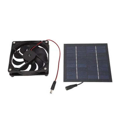 Zdjęcie produktu dla Zestaw wentylatora z panelem słonecznym, wentylator z panelem słonecznym, wentylator zasilany panelem słonecznym, wentylator zasilany energią słoneczną, wentylator zasilany energią słoneczną 50 W, wentylator w kurniku, wentylator solarny w szklarni