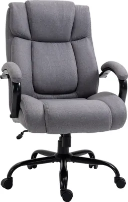 Immagine prodotto di Vinsetto Sedia da ufficio girevole regolabile in altezza, portata 220 kg, grigio chiaro