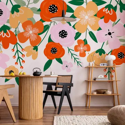 Produktbild von Vlies Fototapete - Colorful Bloom - First Variant 350x245 cm Blumen b-A-0915-a-b