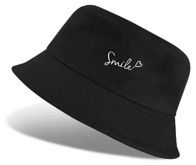 Produktbild von Fischerhut Baumwolle Uni Faltbar Sommerhut UV-Schutz 56-58cm Schwarz