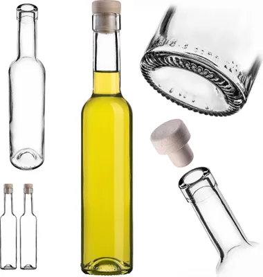 Produktbild von KADAX 2x Flaschen 250ml für Tinkturen mit Kork Fi17