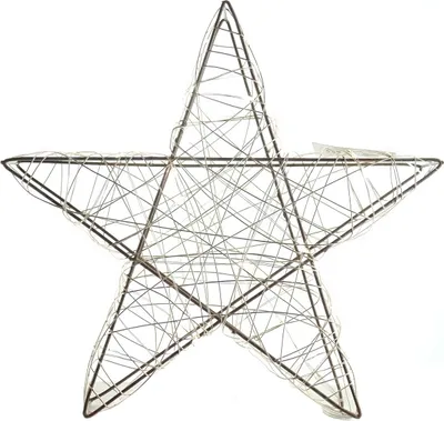 Produktbild von LED 3D-Weihnachtsstern Champagner - 24 cm mit 25 Lichter und 6 Stunden Timer
