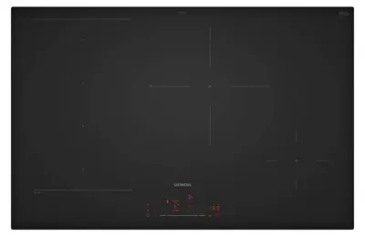 Produktbild von Siemens EX81AHEC1E, Schwarz, Integriert, 80 cm, Zonenloses Induktionskochfeld, Glaskeramik, 4 Zone(n)