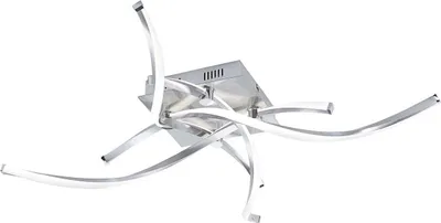 Immagine prodotto di POLINA Paul Neuhaus Lampada da soffitto, acciaio, 4 pannelli LED da 6,75 W, 3000 K, lampada da interno, IP20