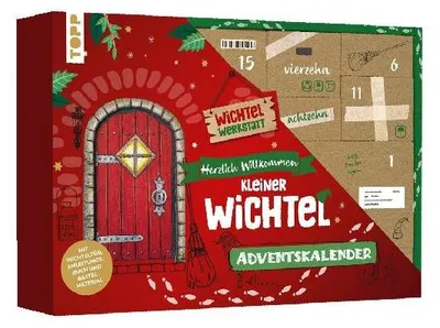 Produktbild von Herzlich Willkommen, kleiner Wichtel - Adventskalender. Mit Wichteltür, Bastelmaterial und Anleitungsbuch