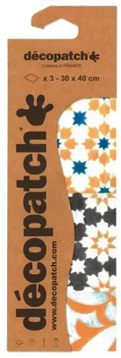 Obrázek produktu pro Papír Décopatch „Barevná mozaika“, 3 kusy