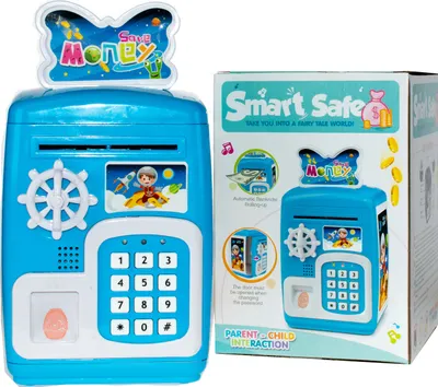 Produktbild von Kinder Spardose | Sparschwein | Spartresor | Sparbüchse | Kinder Safe | Blau | Astronaut | ab 3 Jahre
