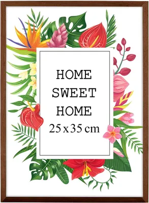 Obrázok produktu pre MG Design obrazový rám B4 25 x 35 cm - farba hnedá, z dreva, s akrylovým sklom - na vertikálne alebo horizontálne zavesenie, bez pozadia, na fotografie,