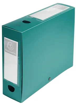 Immagine prodotto di Exacompta Scatola d'archivio DIN A4 Verde con bottone a pressione 80mm dorso