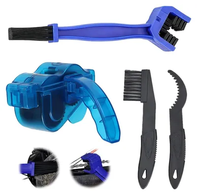 Image de Kit de nettoyage de chaîne de vélo - comprenant 4 pièces avec brosse