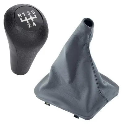 Für BMW E46 1998-2005 5-Gang Schaltknauf Knauf + Schaltmanschette GRAU in der Farbe von GOLDCAR