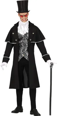 Produktbild von Elegantes Gothic Vampir Kostüm für Fasching & Halloween Größe: L - 52/54