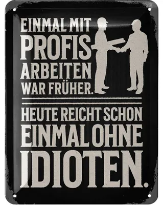 Produktbild von LANOLU Retro Blechschild, vintage Metallschilder mit Sprüchen, lustiges Werkstatt Schild für Papa zum Vatertag, Retro Deko 15x20cm