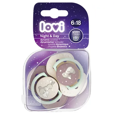 Immagine prodotto di LOVI succhietto in silicone dinamico Night&Day Girl 6-18 m 2 pz. 22/915girl