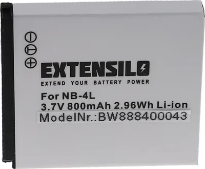Produktbild von EXTENSILO Akku kompatibel mit Canon Legria Mini Kamera (800 mAh, 3,7 V, Li-Ion)