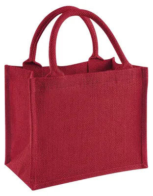 Obrázek produktu pro Westford Mill jutová taška / jutová mini dárková taška, 6 litrů FK972 (jednotná velikost) (červená/červená)