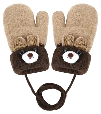 Produktbild von Kinder Winter Handschuhe Fäustlinge Baby Cartoon Fausthandschuhe Halshandschuhe