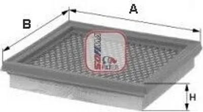 Produktbild von Luftfilter SOFIMA S 3300 A für RENAULT MASTER II Kasten (FD) Filtereinsatz