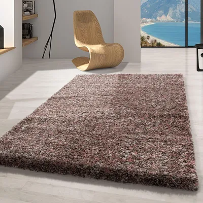 Produktbild von Carpetsale24 Shaggy Teppich Wohnzimmer Hochflor Teppich Einfarbig Meliert Design Flauschig Weich, Grösse: 120x170 cm