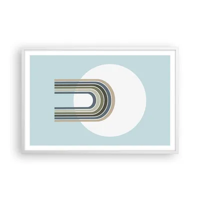 Produktbild von Gerahmtes Poster - Weißer Rahmen - Formen Rad Linien - 91,5x61 cm - Wand Bild - Wanddeko - Wandbilder - Kunstposter - Wandposter - Bilderrahmen - Bilder - Kunstdruck - Wanddekoration - P2WAA91x61-4608
