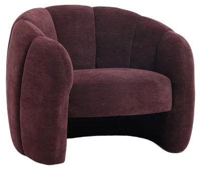 Produktbild von Sessel Lois aus lila Samt, stabile Konstruktion, 55 cm breit, 74 cm hoch