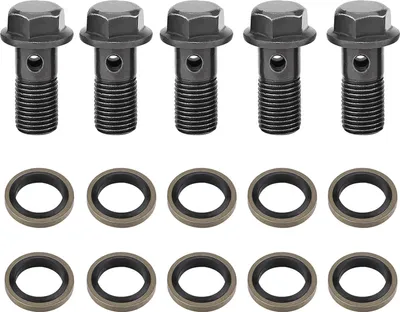 Image de 5pcs moto -Banjo -boulons et rondelles pour étrier de frein Master -cylindre M10 x 1,25 mm