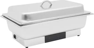 Produktbild von Buffetwärmer - Elektrischer Speisenwärmer - Touch-Bedienung - Einstellbare Temperatur - Gewerblich - Für Restaurant & Catering - Silber