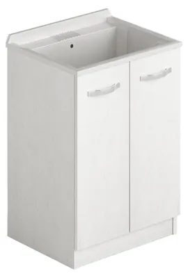Immagine prodotto di Lavatoio in legno 61x50 due ante colore bianco frassinato