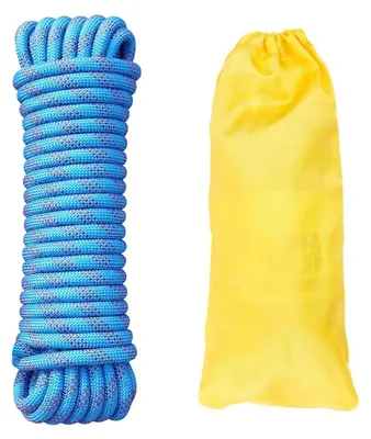 Imagen del producto de Cuerda para escalada de 10 mm - Nylon estático - 20 m - Para rescate en altura/escalada - Resistente a la abrasión/al agua - Ligera/reflectante - Resistencia máxima a la tracción: 20 kN - Cuerda