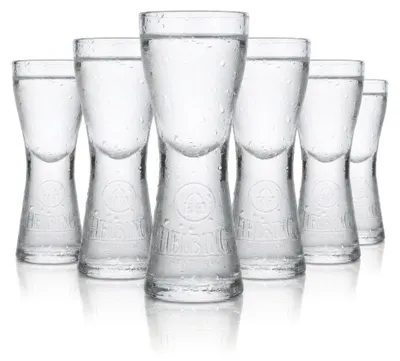 Produktbild von 6x Helbing Kümmel Stamper Shotglas Kurzer Schnapsglas Designglas Hamburg