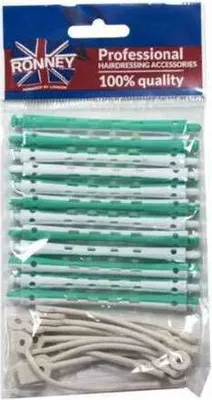 Produktbild von RONNEY Professional Dauerwellen Lockenwickler - Cold Wave Rods - 030- weiß/grün