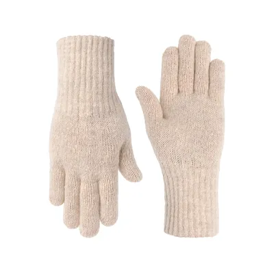 Produktbild von NOMAD® Turoa Handschuhe Damen Beige Wärmend Gestrickte Wollmischung