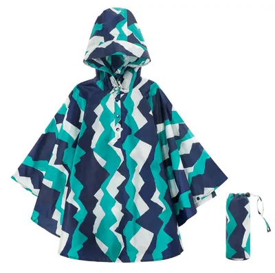 Produktbild von Omgoods – Leichter, wasserdichter Regenponcho für Kinder mit Kapuze
