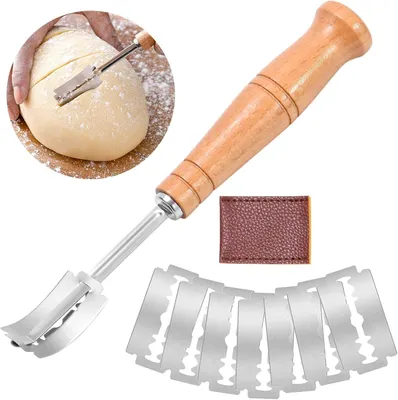 Produktbild von Bäckermesser-Set mit 10 austauschbaren Messern für Brot und Baguettes