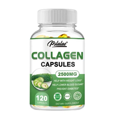 Image de Collagen Capsules 2500mg (120 capsules) Complément alimentaire, détoxication, purification, glycémie, système immunitaire, poids