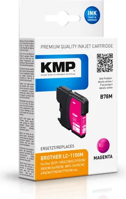Produktbild von KMP B78M Tintenpatrone magenta kompatibel m. Brother LC-1100 M