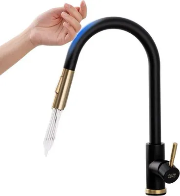 Image de Arroseur à capteur Smart Touch, noir et or, rétractable