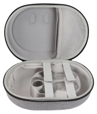 Obrázok produktu pre Puzdro na VR headset, EVA, TPU, zosilnená konštrukcia s dvojitým zipsom, sivá farba, tlmenie nárazov, ľahké prenášanie pre Meta 3