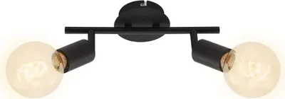 Produktbild von Deckenleuchte Spotleuchte Schwenkbar 2xE27 60W schwarz Metall Briloner