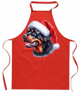 Produktbild von HaftNadruk Rottweiler Weihnachts-Küchenschürze Geschenkmodisch