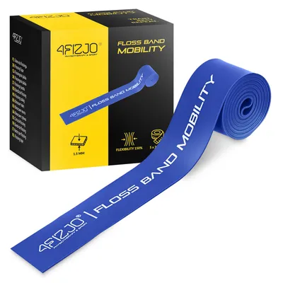 Produktbild von 4FIZJO Floss Band 1,5 mm, Kompressionsband, Latex, 207 cm, Rehabilitation, blau
