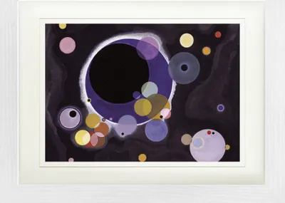 Produktbild von Wassily Kandinsky Gerahmtes Bild Mit Edlem Passepartout | Wand-Bilder | Im Bilderrahmen - Einige Kreise, 1926 (30 x 40 cm)