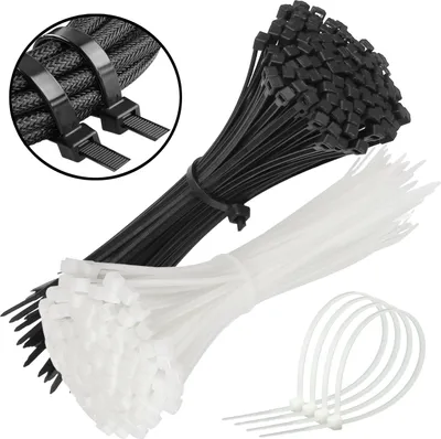 Obrázek produktu pro Polyamidové stahovací pásky 140x2,5 mm, černá + bílá 2000 kusů