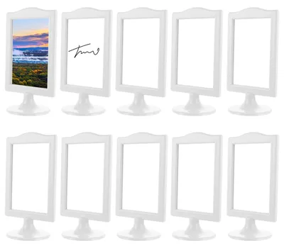 Image de Omgoods - Cadres photo double face - 10 pièces - Cadres photo portrait - Plastique ABS - 12x21 cm - Léger - Albums photo