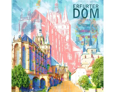 Produktbild von Glasbild Erfurt Dom II 20x20 cm