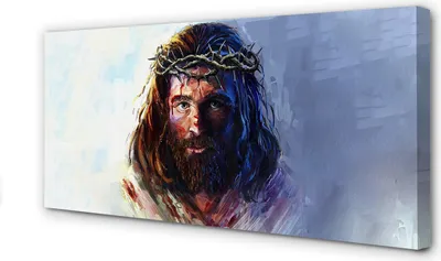 Produktbild von Leinwandbild 140x70 Wandkunst Bild von Jesus